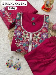 Fournisseur indien de collections de salwar-kameez et dupatta en soie romaine de haute qualité, avec de véritables broderies à la main de Kolkata, prêts à porter. - Product Image 6