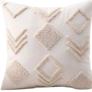 Home Sense 100% Cotton Hand Tufted Pillow Cover Modern Geometric Design Soft Cushion Decorative <b>Throw</b> Portable Woven Home Decor - Product Image 5