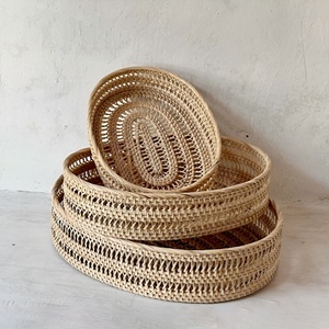 Vietnam producer supply rattan <b>tray</b> set hand-made natural <b>storage</b> <b>trays</b> for table organization - Product Image 1