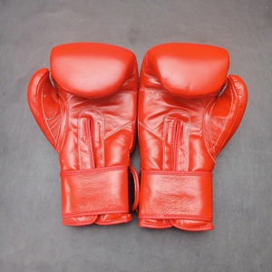 Guantes de Boxeo de Cuero Vacuno Premium con Cierre de Velcro Estilo Mexicano, Logotipo Personalizado, para Sanda, Antideslizantes, con Correa de Muñeca Ajustable - Product Image 5