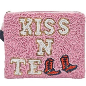 Monedero bordado a mano con cuentas de semillas, Tesoro de Sirena Azul Celeste de la India - Product Image 2