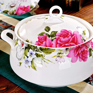 Venta al por mayor de vajilla de cerámica Jingdezhen Floral Bone China Vajilla Juego de cuencos y platos - Product Image 4