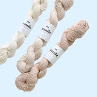 Ensembles de crochet en fil de coton Manila, fil à tricoter à la main, filé à anneaux, environ 1 mm, mélange de coton, fil de coton pour le tricot