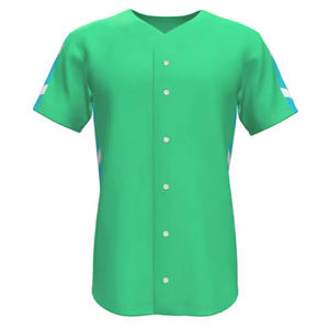 Uniforme de baseball personnalisé pour hommes, ensemble maillot et pantalon vert et blanc, numéro 6, polyester anti-humidité, manches courtes, coupe régulière - Product Image 3