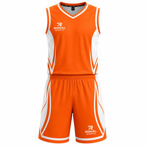 New Styles Personalized Design Basketball Jersey Breathable Quick Dry Polyester Mesh Fabric Color Full Basketball Team Uniform - Product Image 1