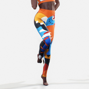 Conjunto Deportivo de Yoga para Mujer con Estampado de Sublimación Personalizado, Sujetador Deportivo y Leggings de Cintura Alta, Conjunto Deportivo sin Costuras para Gimnasio - Product Image 6