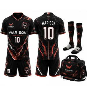 Customized Logo Youth Football Uniform Set Sublimation Printing 100% Polyester Football Training Uniform Set - Product Image 2