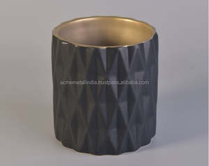 Récipient de stockage de cire parfumée en métal avec intérieur élégant plaqué or parfait pour une organisation élégante et une décoration intérieure - Product Image 2