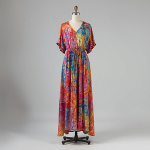Printed Maxi Woven Casual <b>Dress</b> Lightweight Comfortable Women Fashion <b>Dress</b> with OEM ODM Customization - Product Image 1