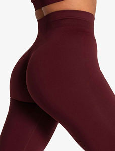 Custom Wholesale <b>Hot</b> Selling <b>High</b> <b>Waist</b> Seamless Yoga <b>Pants</b> Elasticity Breathable Women's Sports Leggings - Product Image 4