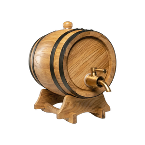 Fût à vin ovale en chêne massif poli de qualité supérieure, baril de vieillissement vintage pour whisky, distributeur de liquide décoratif, logo personnalisé pour bar - Product Image 5