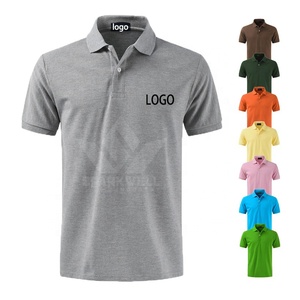 เสื้อโปโลแขนสั้นสีน้ำเงินล้วนสำหรับผู้ชาย ผ้าเจอร์ซีย์ถัก ระบายอากาศได้ดี สวมใส่สบาย ทรงปกติ เหมาะสำหรับเล่นกอล์ฟ - Product Image 5