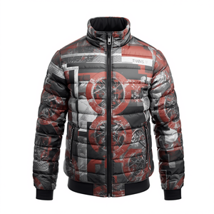 Men Winter Streetwear <b>Camouflage</b> Pattern Canvas Waterproof Hooded Puffer Jacket - Product Image 1