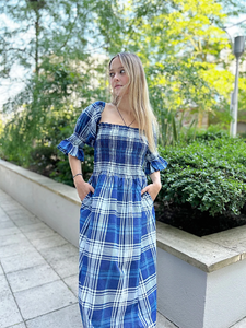 เดรสยาวผ้าฝ้ายแท้ พิมพ์ลายบล็อกอินเดีย สวมใส่สบายๆ ในฤดูร้อน สวยสง่า ใส่ได้ทุกวัน ระบายอากาศดี ปักลายสวยงาม ผ้าทอเนื้อดี - Product Image 4