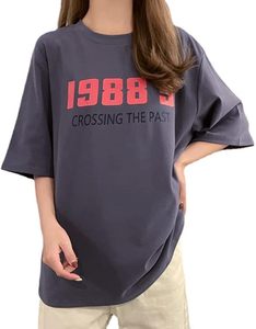 เสื้อยืดโอเวอร์ไซส์สไตล์ฮาราจูกุ ออกแบบสำหรับผู้หญิง ทรงหลวมใส่สบายตามเทรนด์แฟชั่น - Product Image 3