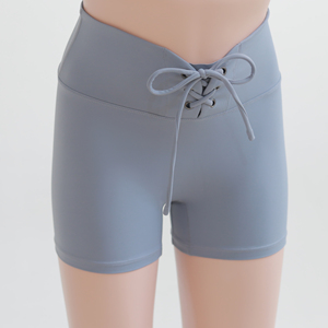 Women's Lace-Up High Waist Yoga <b>Shorts</b> <b>Spandex</b> Nylon Gym <b>Shorts</b> - Product Image 1