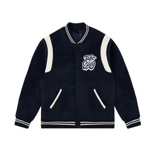 Veste universitaire pour homme de haute qualité, coupe ajustée, design tendance, broderie personnalisée sur le devant, imperméable et respirante pour l'hiver - Product Image 1