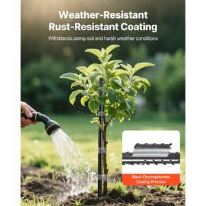 Picchetti per Armature Resistenti da 16 Pollici, Diametro 0,45, Ancoraggi a Terra in Acciaio Galvanizzato Dritto con Punta a Scalpello per Resistenza alla Ruggine - Product Image 6