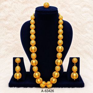MOLL JEWELLERS Gold Plated Zinc Alloy Necklace Earring <b>Set</b> Women's Trendy Classic Plant Pattern ZIRCON Bridal Jewelry A-63417 - Product Image 4
