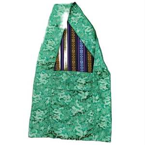 Bolso de Hombro Budista de Seda con Bordado de Caracteres, Forro de Poliéster Ligero y Duradero - Product Image 3