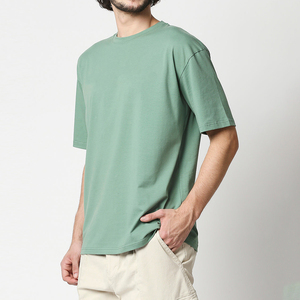 T-shirts décontractés en coton imprimé à manches courtes pour hommes et garçons, style uni, coupe ajustée, respirants, séchage rapide, prix de gros, OEM - Product Image 5