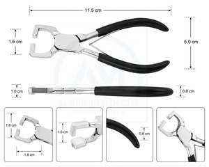 Pince ophtalmique AL MIDA pour chirurgie oculaire, instruments microchirurgicaux en acier inoxydable, certifiée CE Classe II, prise en main facile - Product Image 4