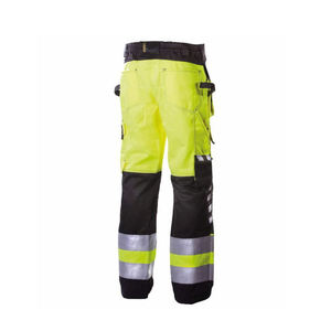 Men's High Visibility <b>Work</b> <b>Pants</b> Polyester Reflective Stripes <b>Cargo</b> Pockets Safety Protective Needle Detection - Product Image 3