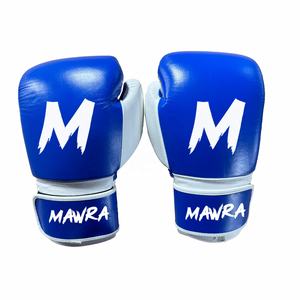 High Quality Custom Logo Boxing Gloves in 100% Leather Training Boxing Gloves for Men Kickboxing Training <b>Velcro</b> Hand Grip - Product Image 1