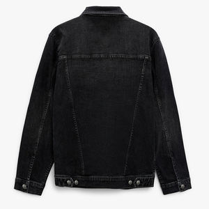 Chaqueta Bomber de Mezclilla de Algodón Personalizada para Hombre, Diseño con Cierre, para Invierno, 100% Algodón - Product Image 3