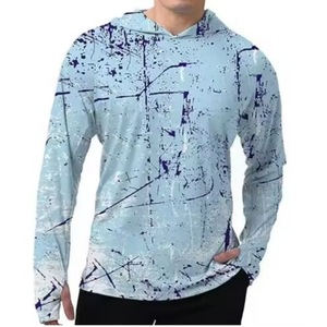 Camisa con Capucha de Manga Larga para Hombre, Estampado Sublimado, Secado Rápido, 100% Poliéster, Ropa de Verano para Exteriores - Product Image 5