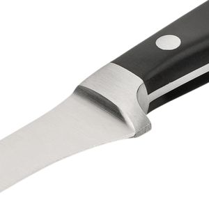 Couteaux à découper longs à manche noir avec lame droite argentée, poignée à triple rivet et pointe affûtée pour la découpe de viande et l'usage domestique - Product Image 2