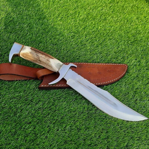 Couteau de chasse artisanal en acier inoxydable à pointe tombante, couteau de survie fixe pour le camping en plein air et le bushcraft, fabricant OEM ODM en gros, garantie 3 ans - Product Image 4