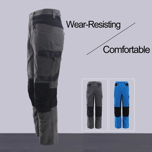 Customized Electrical Plumbing <b>Work</b> Wear Multi Pocket Men's Cargo <b>Pants</b> <b>Black</b> Trousers Woven Sweatpants - Product Image 3