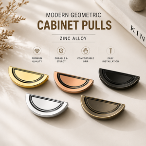 Modern Geometric Zinc Alloy Square Durable Cabinet Drawer Pull Handle for Kitchen <b>Wardrobe</b> Dresser Furniture <b>Hardware</b> - Product Image 6