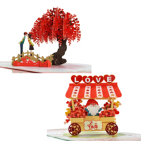 Cartes de vœux 3D personnalisées avec enveloppes pour la Saint-Valentin, fabriquées au Vietnam par le fournisseur HMG