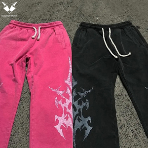 Acid Wash Printing Jogging <b>Trousers</b> For Men Wholesale Rate Best Cotton Fabric Oversized Flared Baggy Men <b>Trousers</b> - Product Image 5