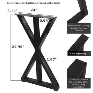 Fabricant de cadres de table Pieds de table minimalistes en métal industriel Pieds de table de bureau Pieds de table à café durables en métal pour la salle à manger - Product Image 6