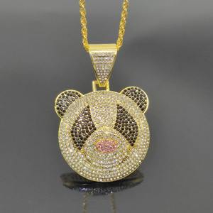 สร้อยคอจี้แพนด้าฮิปฮอปสุดฮิตสำหรับผู้ชายและผู้หญิง  งานแร็ปเปอร์  ราคาโรงงาน - Product Image 2