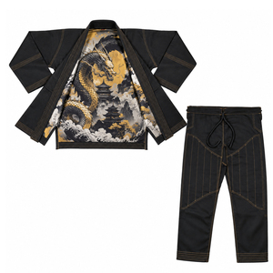 Con Logotipo Propio, Color Negro, Uniforme de Artes Marciales de Buena Venta, Uniforme de Jiu Jitsu Unisex de Poliéster y Algodón, Kimono de BJJ para Artes Marciales - Product Image 1