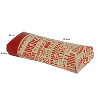 Dossiers en papier kraft personnalisés avec logo privé, taille et motif, en matériaux recyclés, pour rouleaux de poulet et sushis emballés, à prix réduit