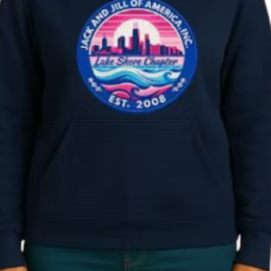 Sweat à capuche graphique bleu marine pour femme, pull décontracté à manches longues, streetwear quotidien, vêtement confortable pour un style de vie actif - Product Image 6