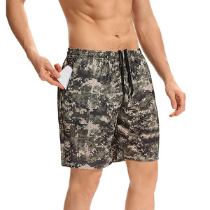 Shorts de sport décontractés pour hommes, camouflage, séchage rapide, taille élastique, poches, logo personnalisé, haute qualité - Product Image 6