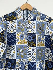 Chaqueta de Mujer Personalizada, Acolchada, de Algodón, con Estampado de Patchwork, Reversible, Ligera, Floral, para Invierno, Hecha a Mano, Estilo Resort - Product Image 5
