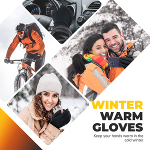 Guantes de invierno con forro polar cálido, impermeables, para correr, senderismo, a prueba de viento, protección contra el frío, para hombres y mujeres, ropa para exteriores - Product Image 6