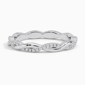 Anillo de Eternidad de Plata de Ley 925 Chapado en Oro de Alta Calidad con Moissanita para Mujer, Joyería para Aniversario de Bodas - Product Image 2