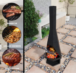 Mode brasero extérieur Chiminea cheminée foyers à <span class=keywords><strong>bois</strong></span> barbecue gril pour jardin Patio - Product Image 6