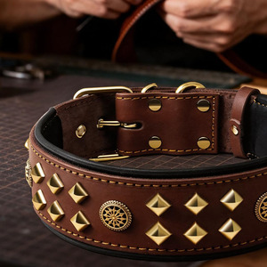 Durable Metal <b>Braided</b> Multi-functional England Style Dogs Pet Collars for All Seasons Stylish Design Wholesale - Product Image 3