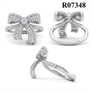 Bague en or jaune massif 18 carats avec diamants naturels ronds, design romantique, qualité supérieure, directement de l'usine, pour femme, mariage - Product Image 6