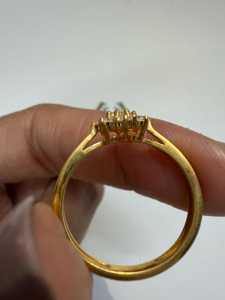 Diamond Flower Stackable <b>Ring</b> Round Cut Lab Grown 14K 18K Solid Gold Solitaire Luxury Promise Floral Band B2B Factory Bulk Price - Product Image 5