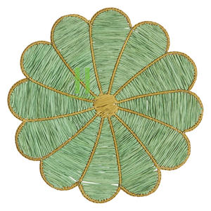 Manteles y Posavasos Redondos Bohemios Hechos a Mano, Ecológicos, de Seagrass Natural Tejido, para Comedor, Té, Fiestas, Navidad, Cocina, Vietnam - Product Image 4